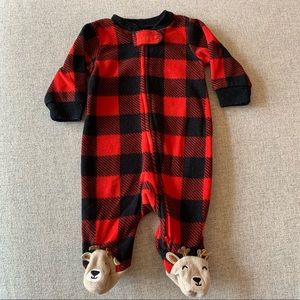 Carters Newborn Reindeer Zipper Sleeper